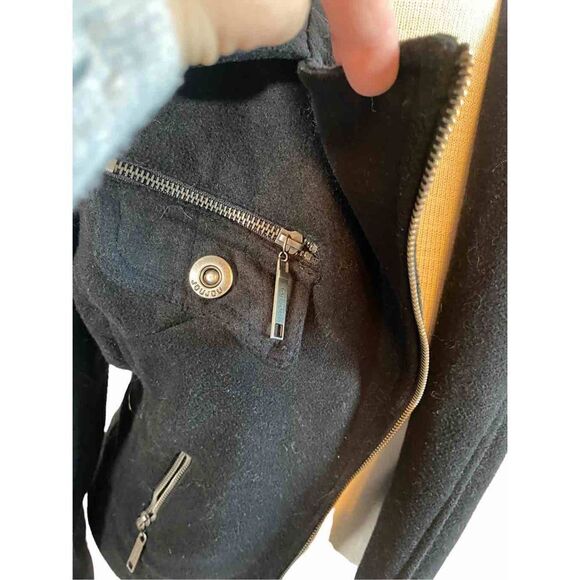 Faux Fur size medium biker | zipper jacket | zipper bomber jacket | market jacke - Picture 3 of 8